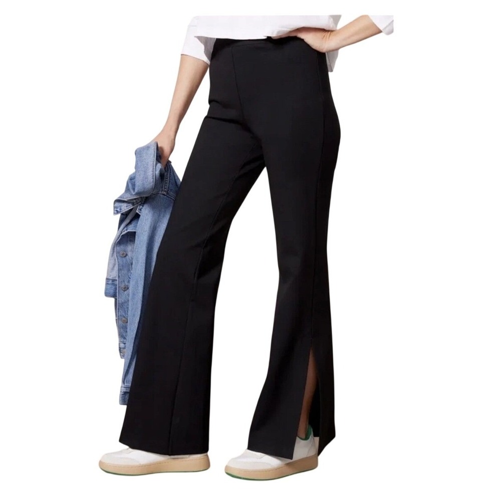 SPANX Women Large The Perfect Double‎ Pant Split Hem Leg Office Academia Casual